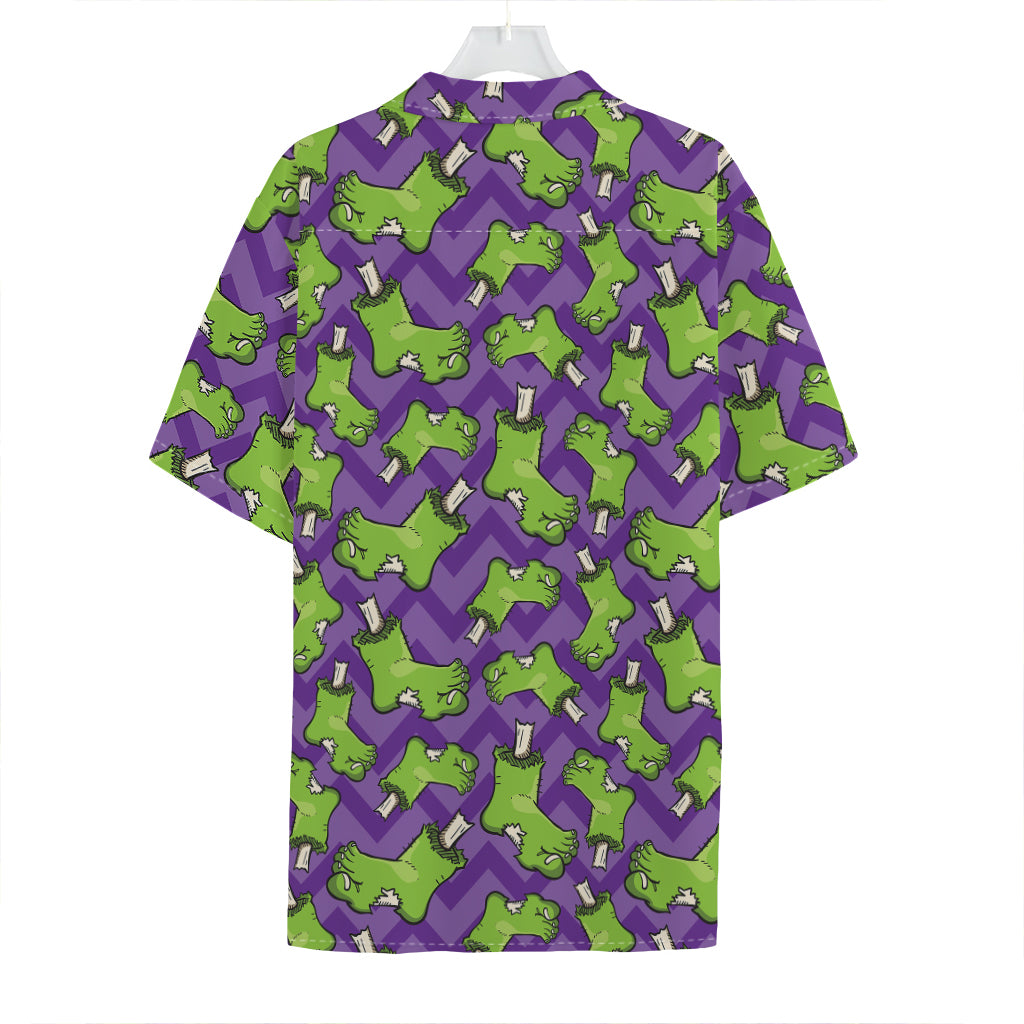 Zombie Foot Pattern Print Hawaiian Shirt