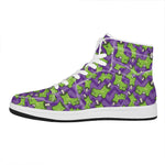 Zombie Foot Pattern Print High Top Leather Sneakers