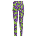 Zombie Foot Pattern Print High-Waisted Pocket Leggings