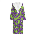Zombie Foot Pattern Print Hooded Bathrobe