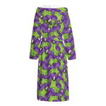 Zombie Foot Pattern Print Hooded Bathrobe