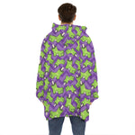 Zombie Foot Pattern Print Hoodie Blanket