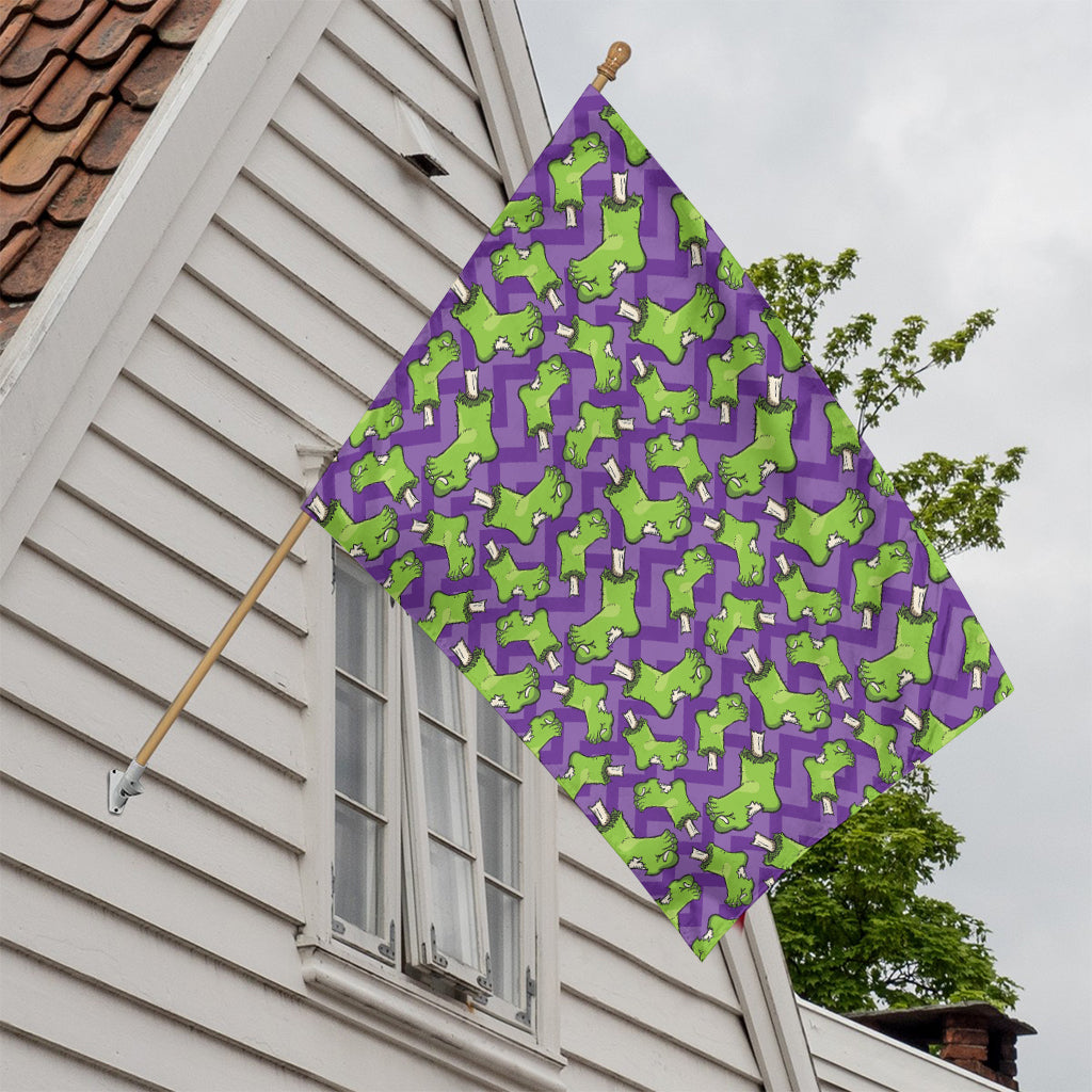 Zombie Foot Pattern Print House Flag