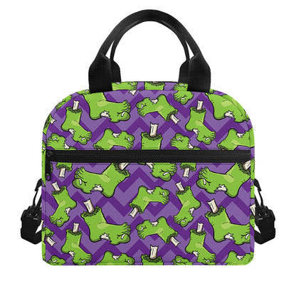 Zombie Foot Pattern Print Insulated Lunch Bag