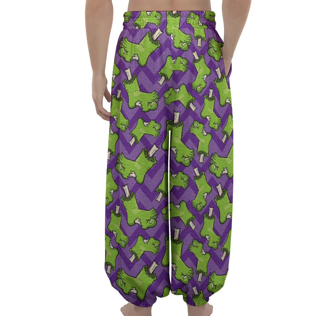 Zombie Foot Pattern Print Lantern Pants