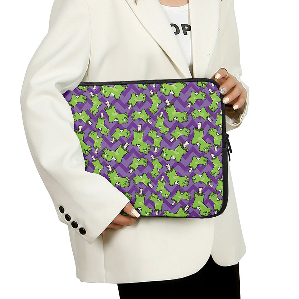 Zombie Foot Pattern Print Laptop Sleeve