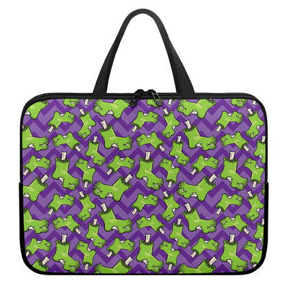 Zombie Foot Pattern Print Laptop Sleeve With Handle