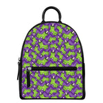 Zombie Foot Pattern Print Leather Backpack