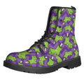 Zombie Foot Pattern Print Lace-Up Boots