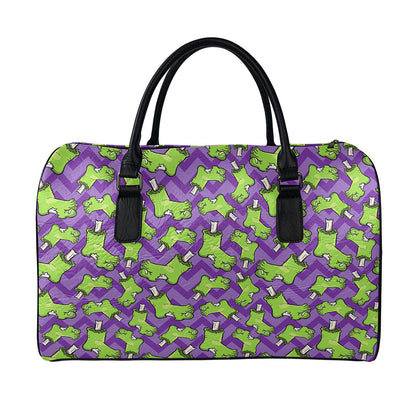 Zombie Foot Pattern Print Leather Duffle Bag