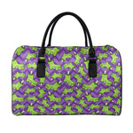 Zombie Foot Pattern Print Leather Duffle Bag
