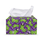 Zombie Foot Pattern Print Leather Tissue Box Cover