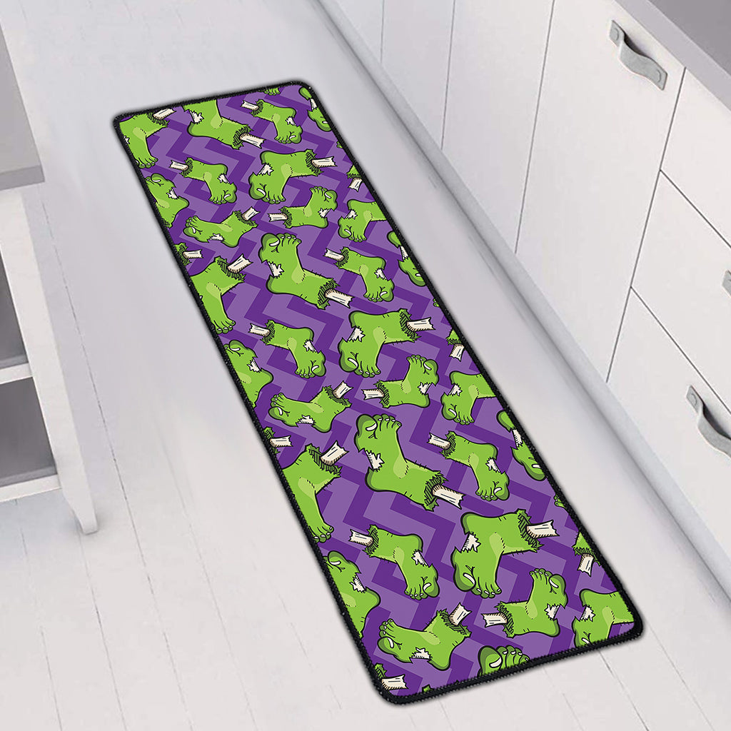 Zombie Foot Pattern Print Long Kitchen Mat