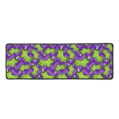 Zombie Foot Pattern Print Long Kitchen Mat