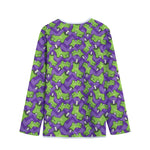 Zombie Foot Pattern Print Long Sleeve Short Coat