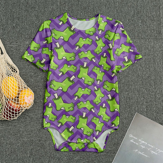 Zombie Foot Pattern Print Men's Bodysuit