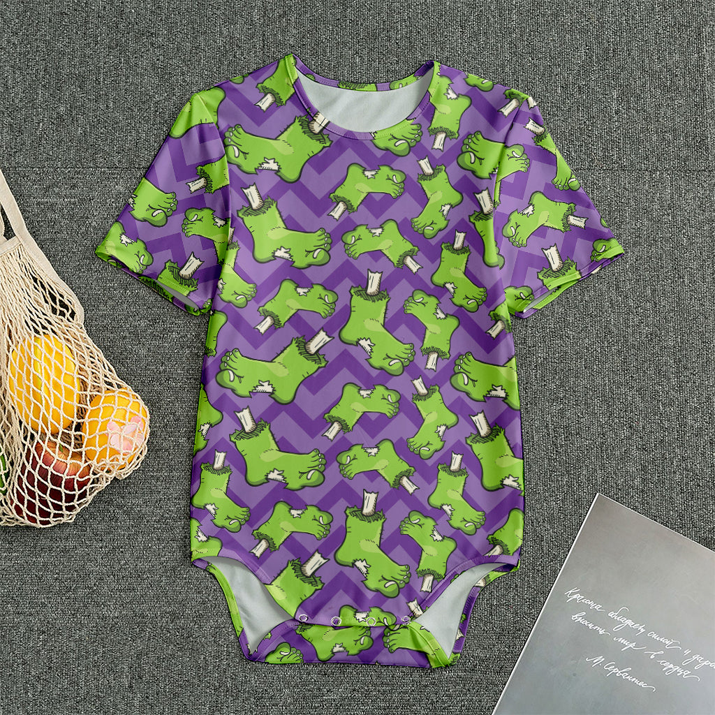 Zombie Foot Pattern Print Men's Bodysuit