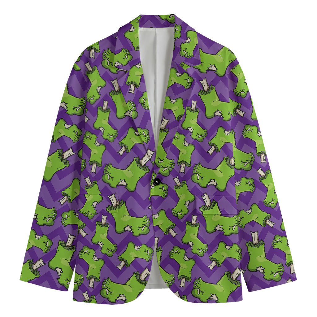 Zombie Foot Pattern Print Men's Cotton Blazer