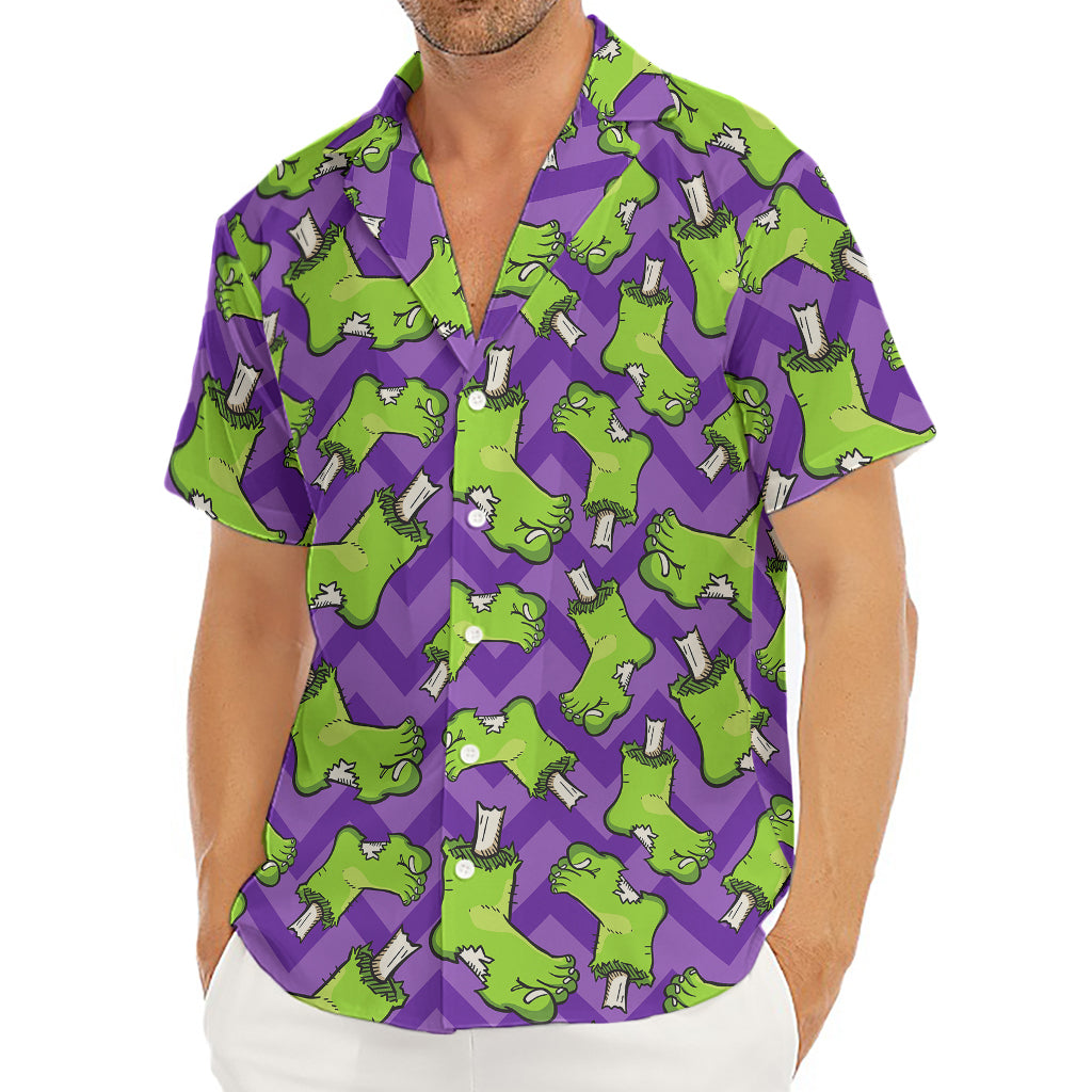 Zombie Foot Pattern Print Men's Deep V-Neck Shirt