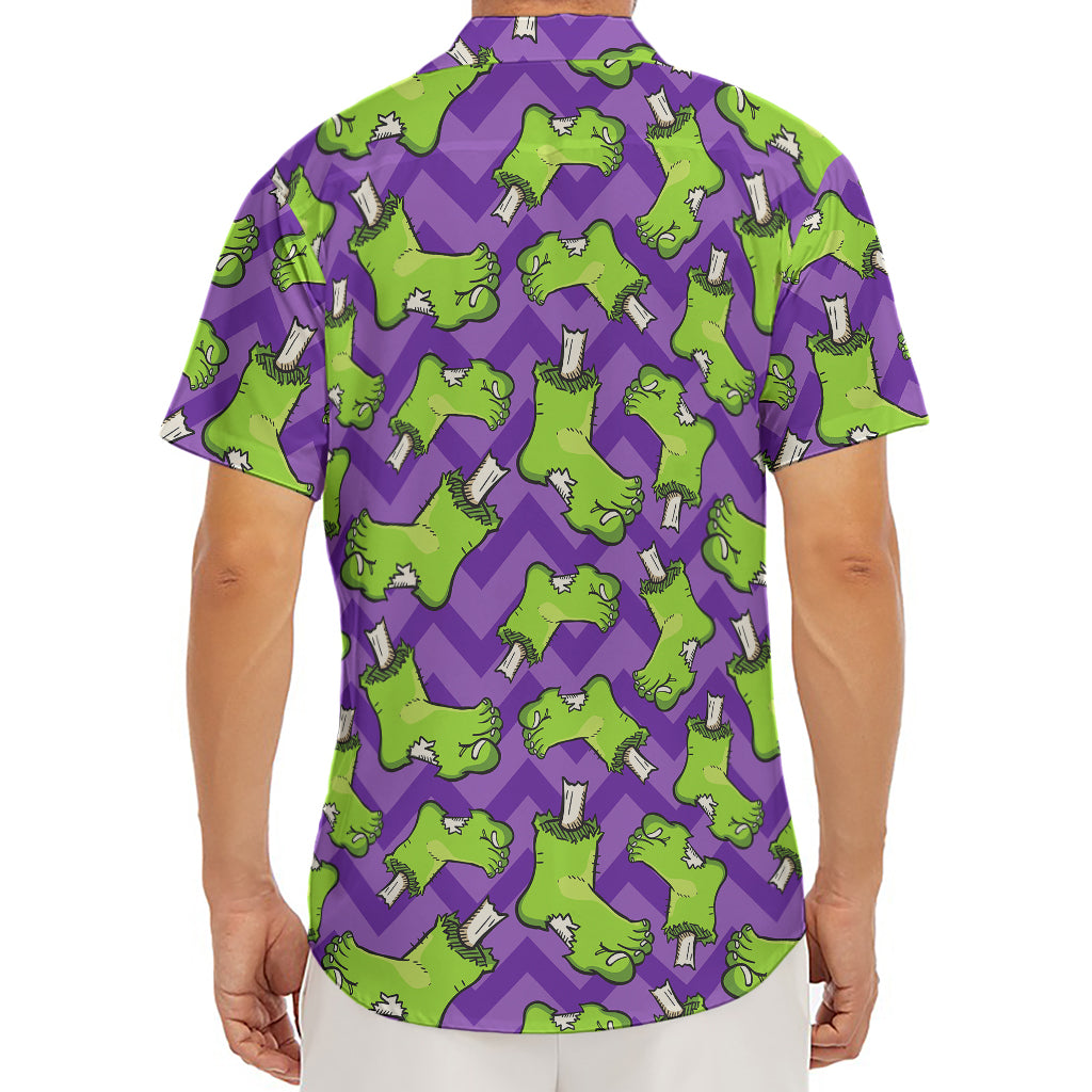 Zombie Foot Pattern Print Men's Deep V-Neck Shirt