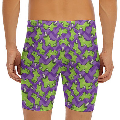 Zombie Foot Pattern Print Men's Long Boxer Briefs