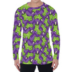 Zombie Foot Pattern Print Men's Long Sleeve T-Shirt