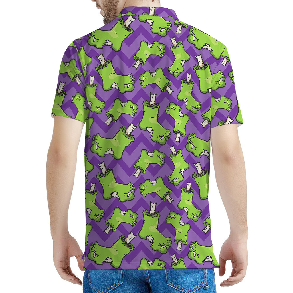 Zombie Foot Pattern Print Men's Polo Shirt