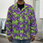 Zombie Foot Pattern Print Men's Shirt Jacket