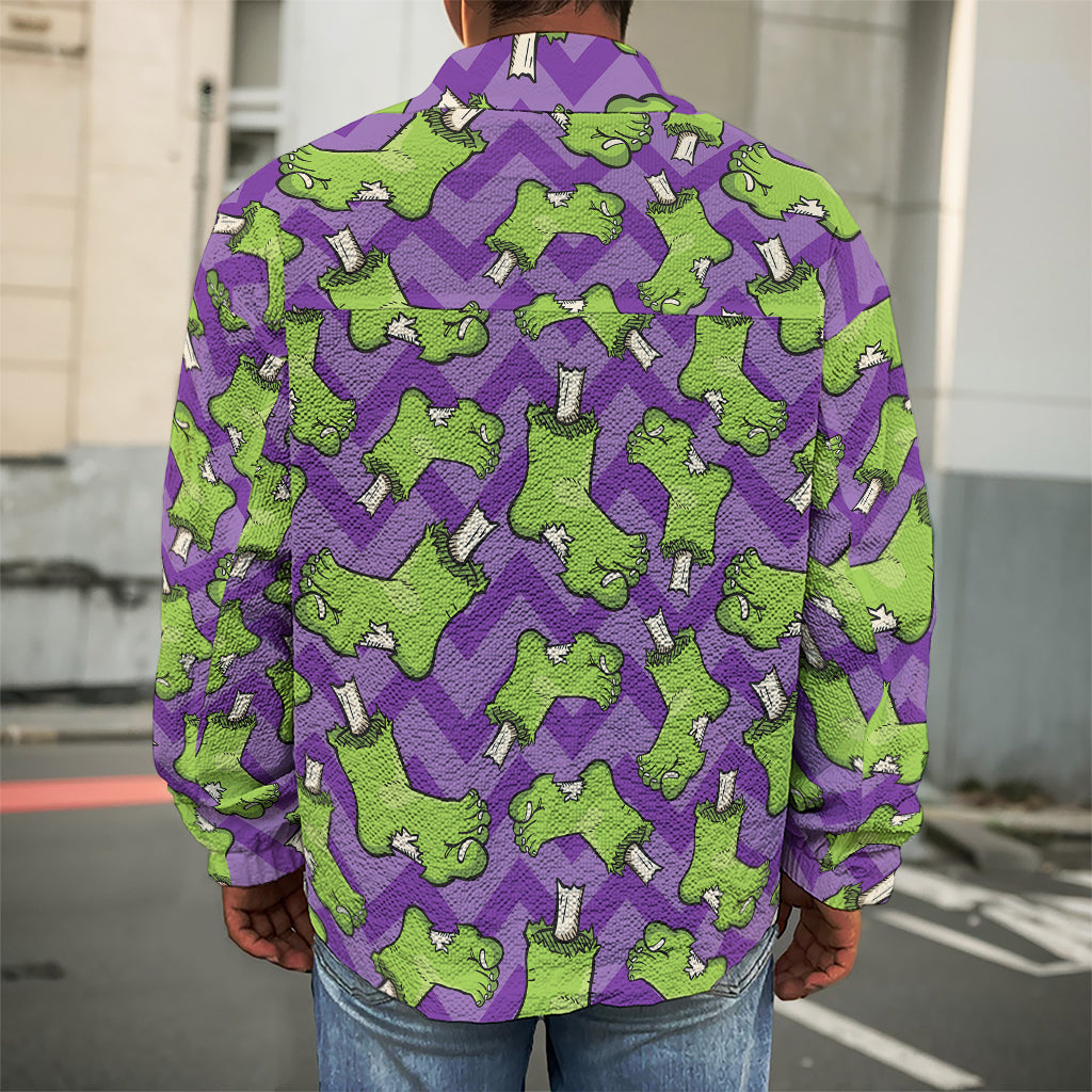 Zombie Foot Pattern Print Men's Shirt Jacket