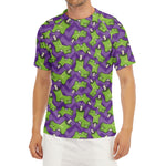 Zombie Foot Pattern Print Men's Short Sleeve Rash Guard