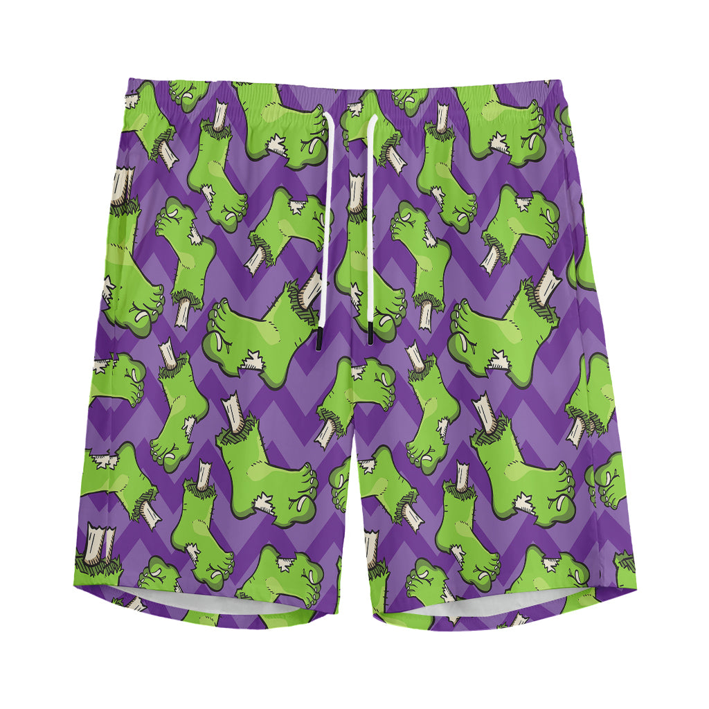 Zombie Foot Pattern Print Men's Sports Shorts
