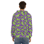 Zombie Foot Pattern Print Men's Velvet Pullover Hoodie