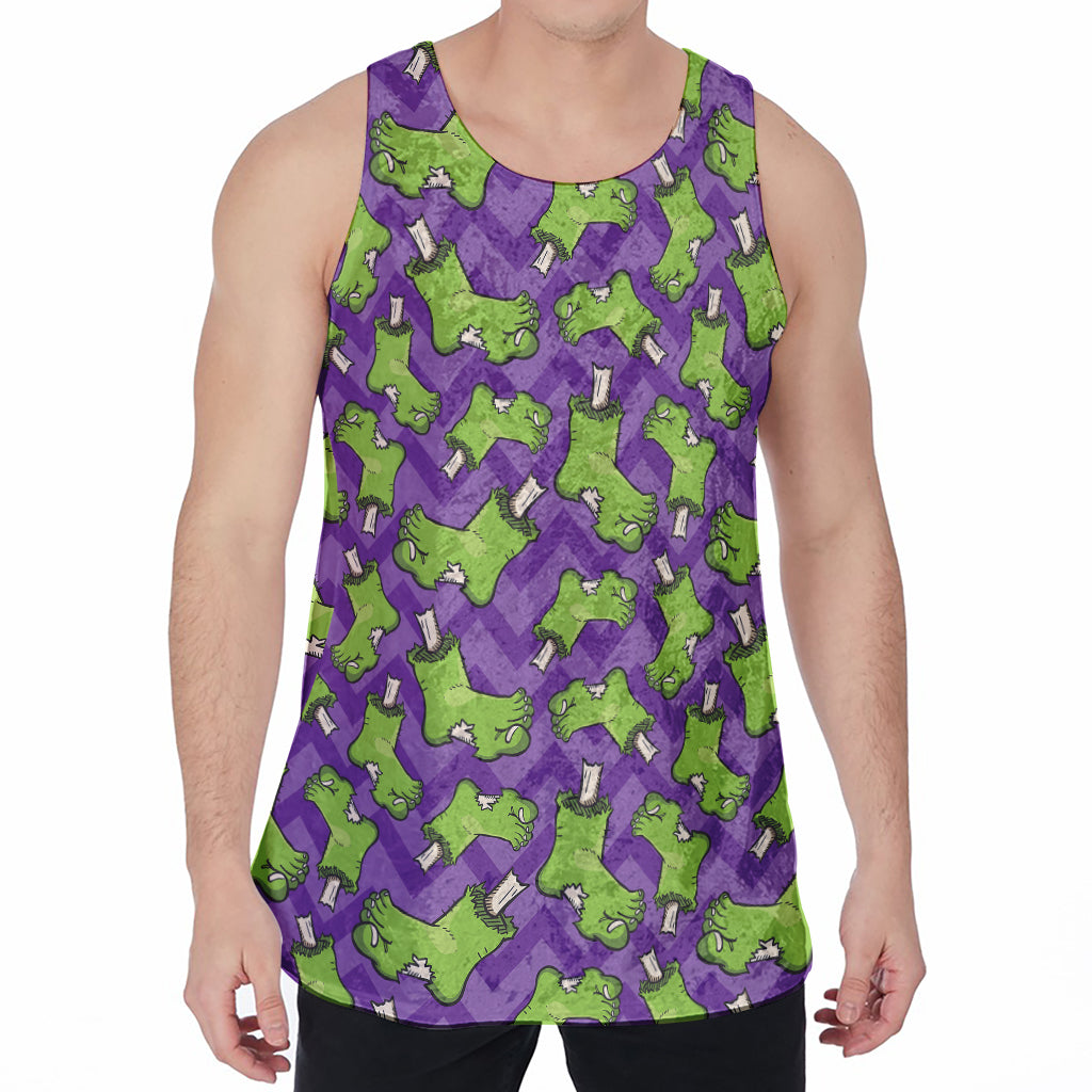 Zombie Foot Pattern Print Men's Velvet Tank Top