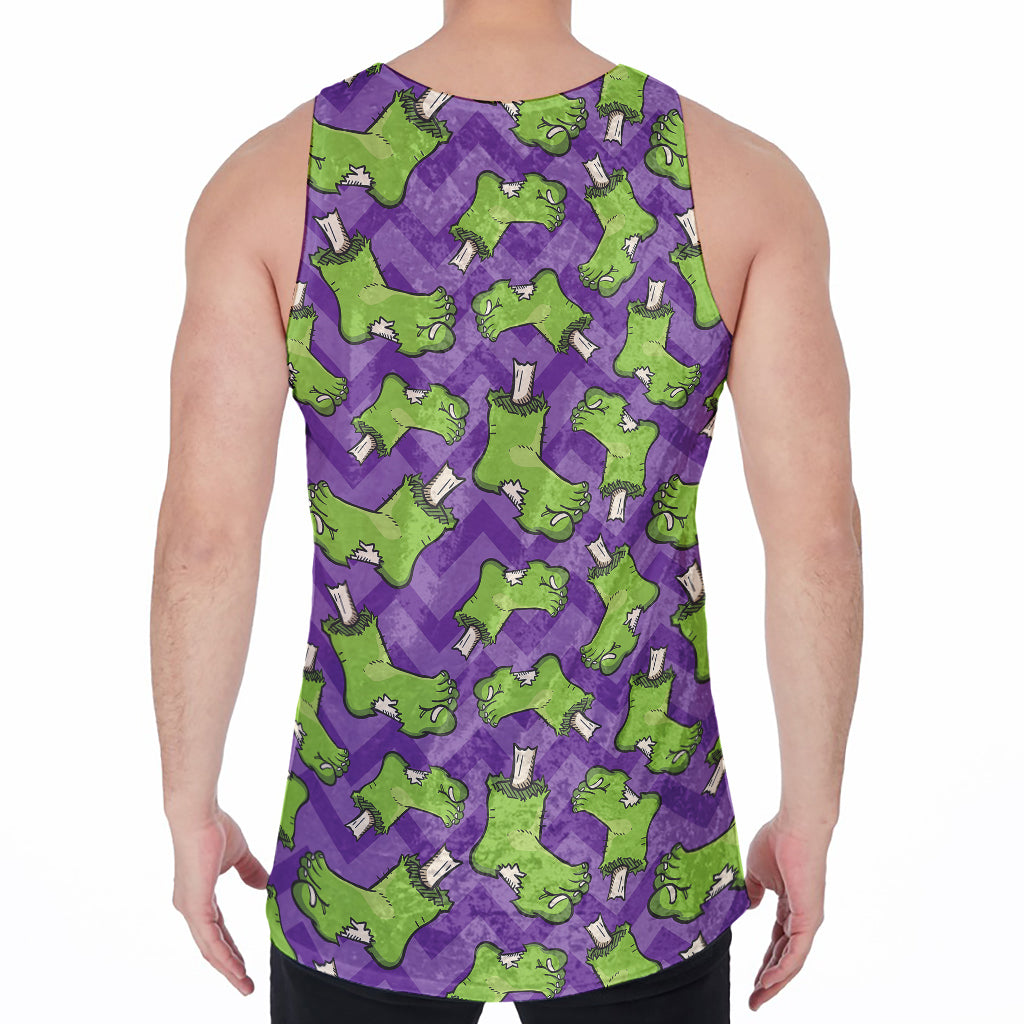 Zombie Foot Pattern Print Men's Velvet Tank Top