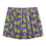 Zombie Foot Pattern Print Mesh Shorts