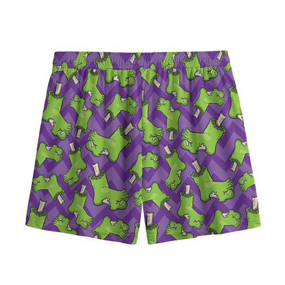 Zombie Foot Pattern Print Mesh Shorts