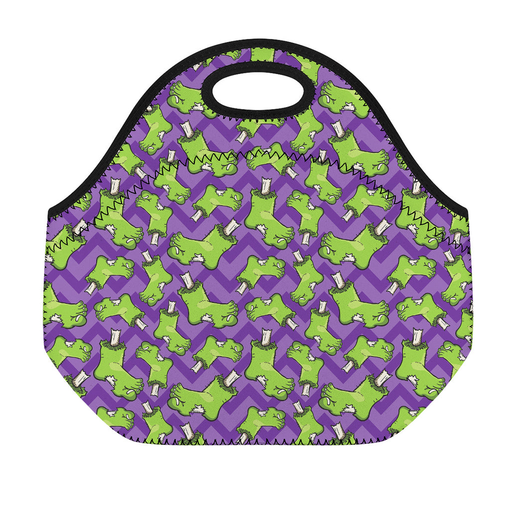 Zombie Foot Pattern Print Neoprene Lunch Bag