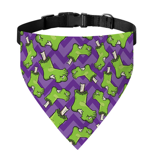 Zombie Foot Pattern Print Over The Collar Dog Bandana