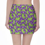 Zombie Foot Pattern Print Pencil Mini Skirt