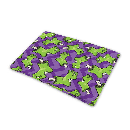 Zombie Foot Pattern Print Pet Cooling Mat Cover