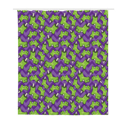 Zombie Foot Pattern Print Polyester Shower Curtain