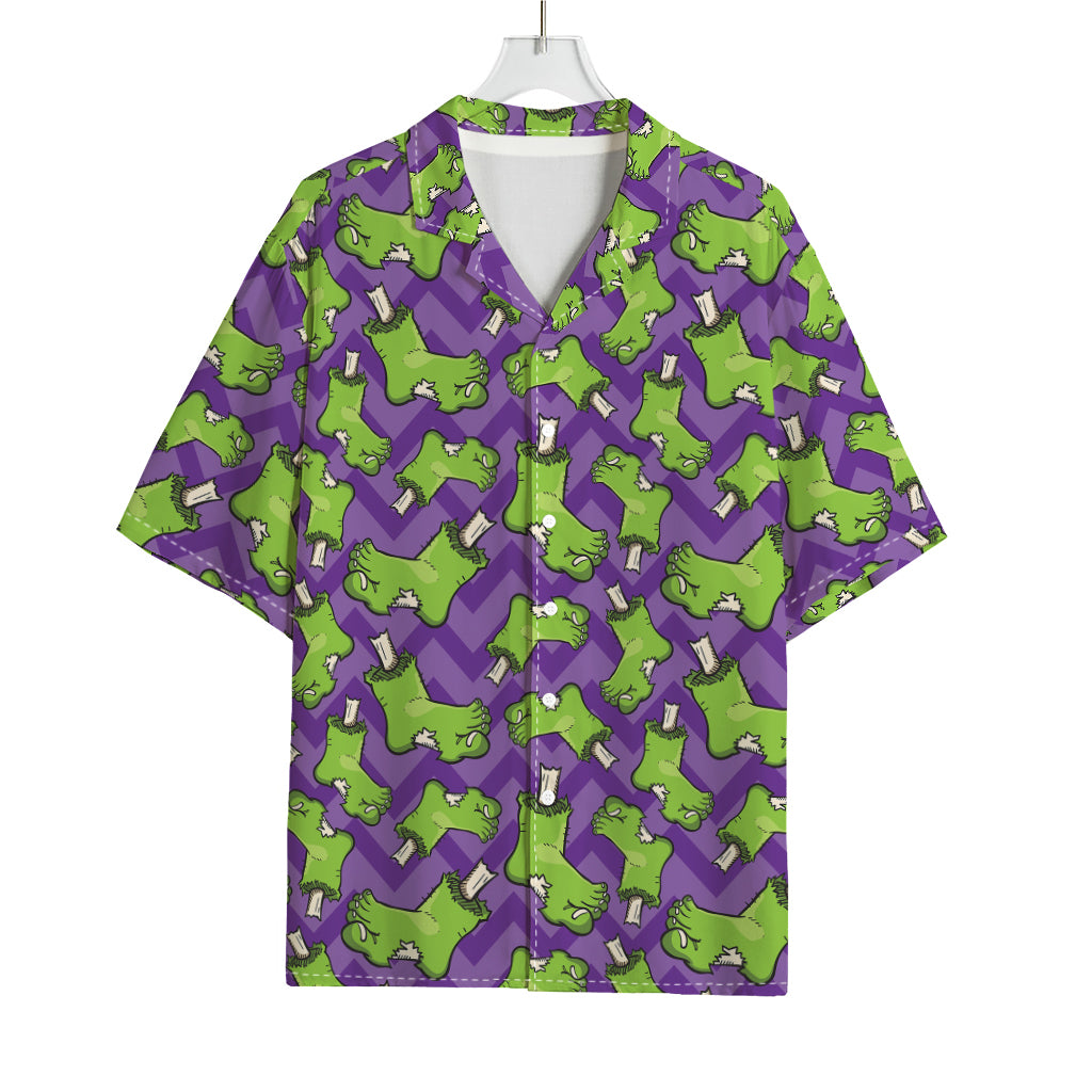 Zombie Foot Pattern Print Rayon Hawaiian Shirt