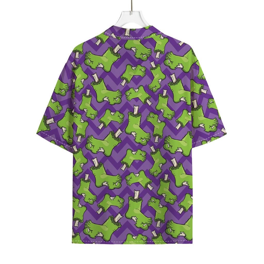 Zombie Foot Pattern Print Rayon Hawaiian Shirt
