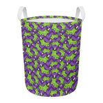 Zombie Foot Pattern Print Round Laundry Basket