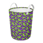 Zombie Foot Pattern Print Round Laundry Basket