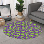 Zombie Foot Pattern Print Round Rug
