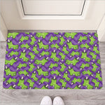 Zombie Foot Pattern Print Rubber Doormat
