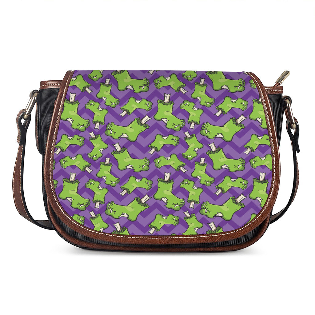 Zombie Foot Pattern Print Saddle Bag
