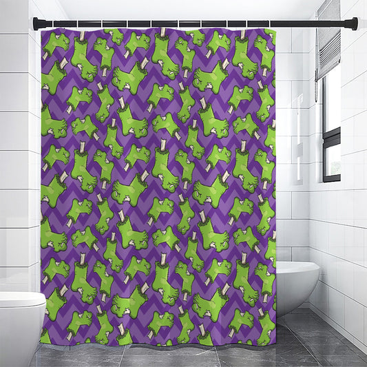 Zombie Foot Pattern Print Shower Curtain