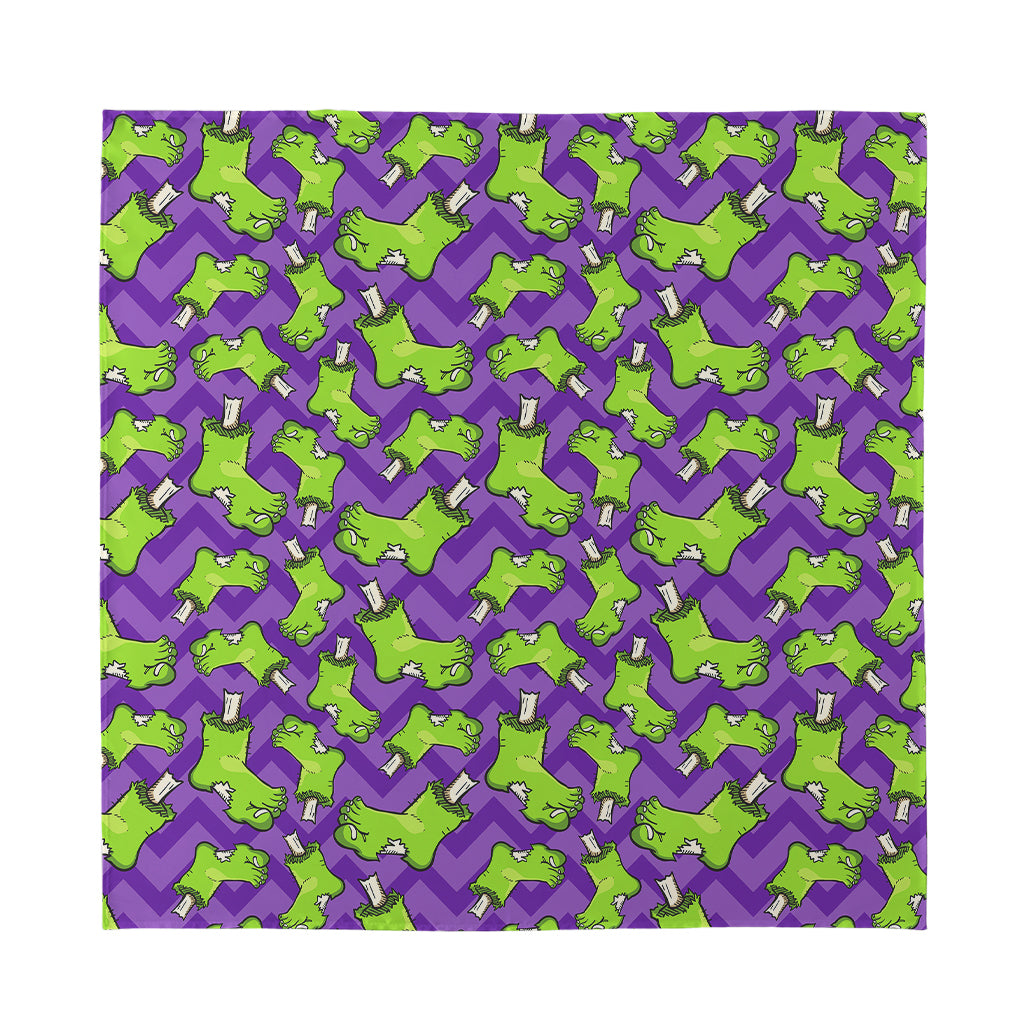 Zombie Foot Pattern Print Silk Bandana
